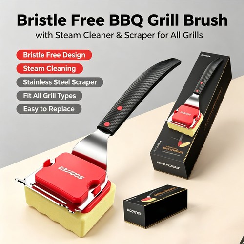 Bristle free bbq grill brush - free,
