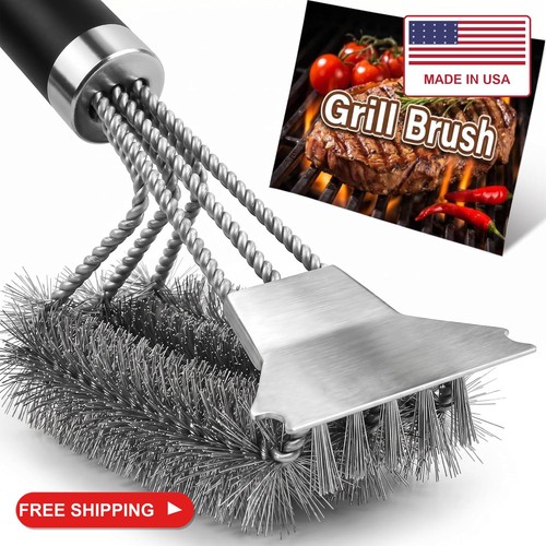 Grill brush with - grill, detachable