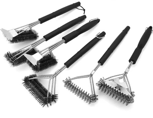 Barbecue grill brush with - barbecue,