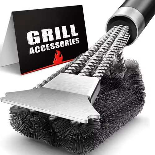 Grill brush and scraper - grill, scraper,18