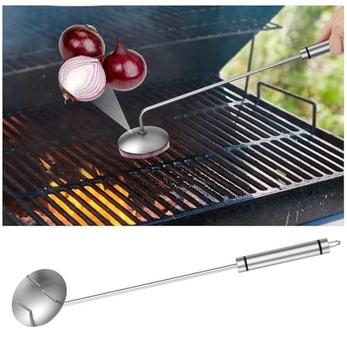 Onion holder grill brush - holder, brush,