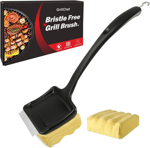Bristle free grill brush with - free,