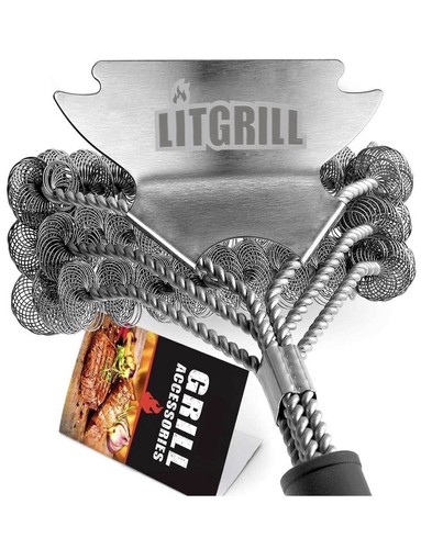 Litgrill bbq grill brush and - litgrill,