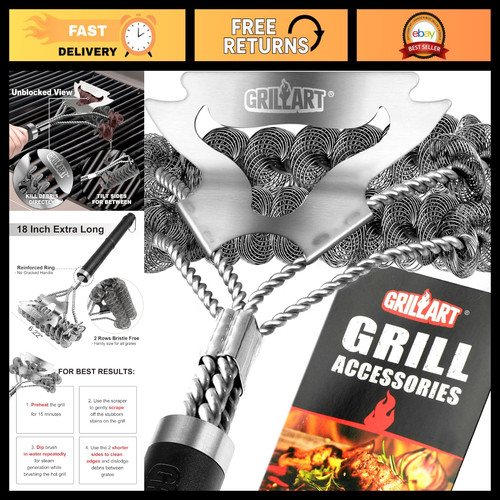 Bristle free grill brush - bristle-free,