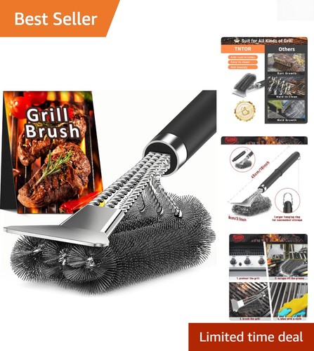 Adjustable bbq grill brush - bbq,