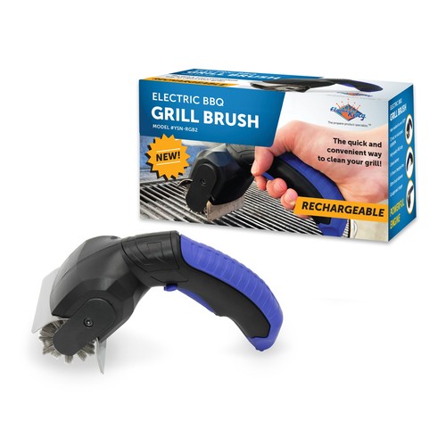 Electric bbq grill brush - electric,