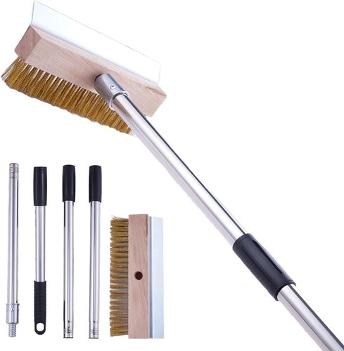 Aluminum pizza oven brush - aluminum,