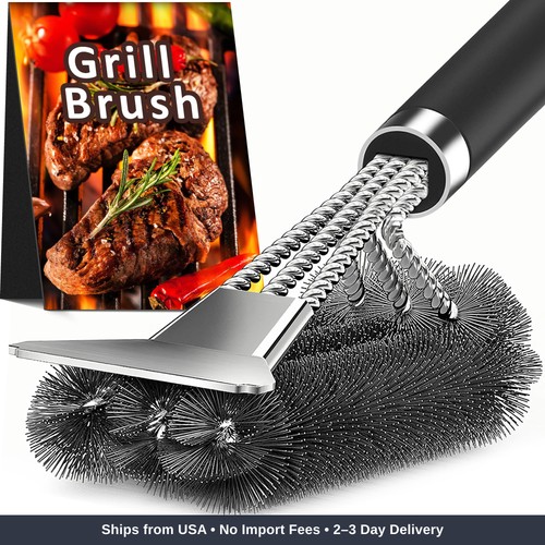 Grill brush with scraper - with, 18